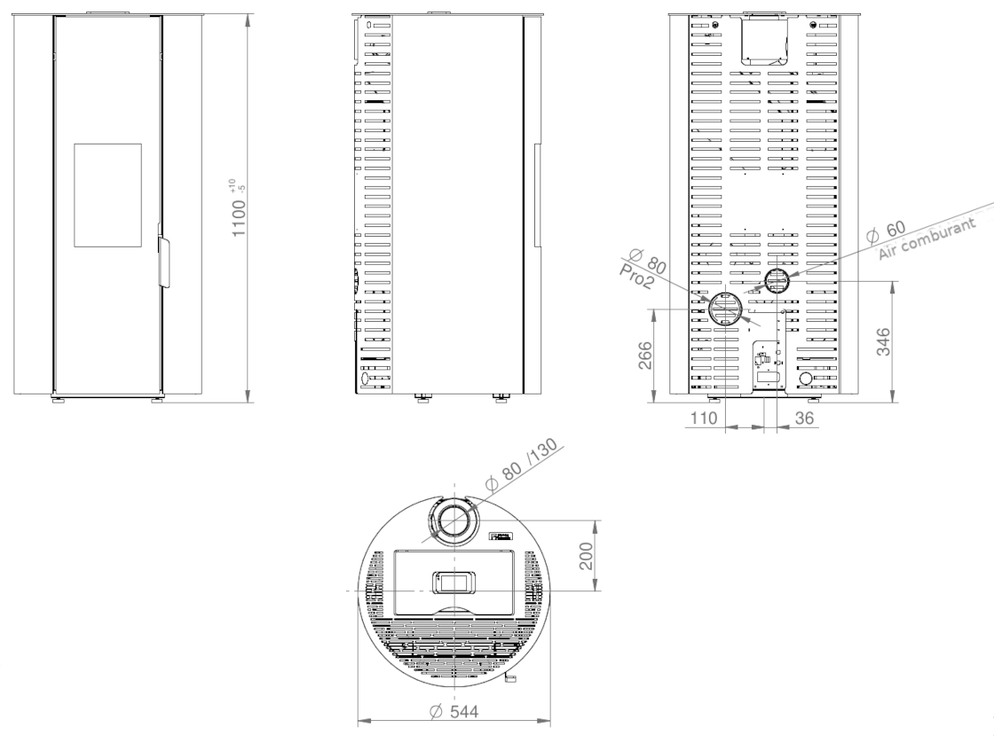 Poêle à granulés Nano 6 Black