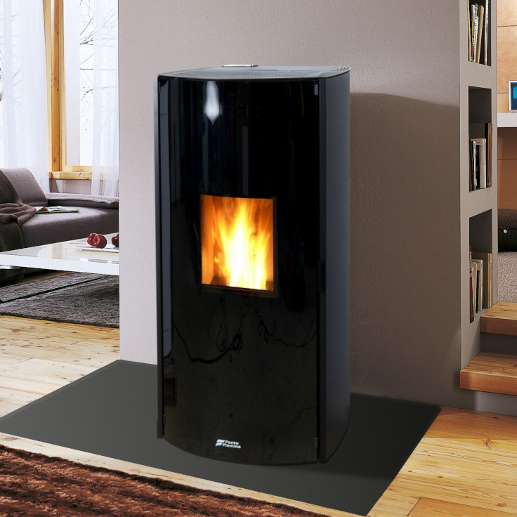 Po&ecirc;le &agrave; granul&eacute;s Kora 13 - acier noir